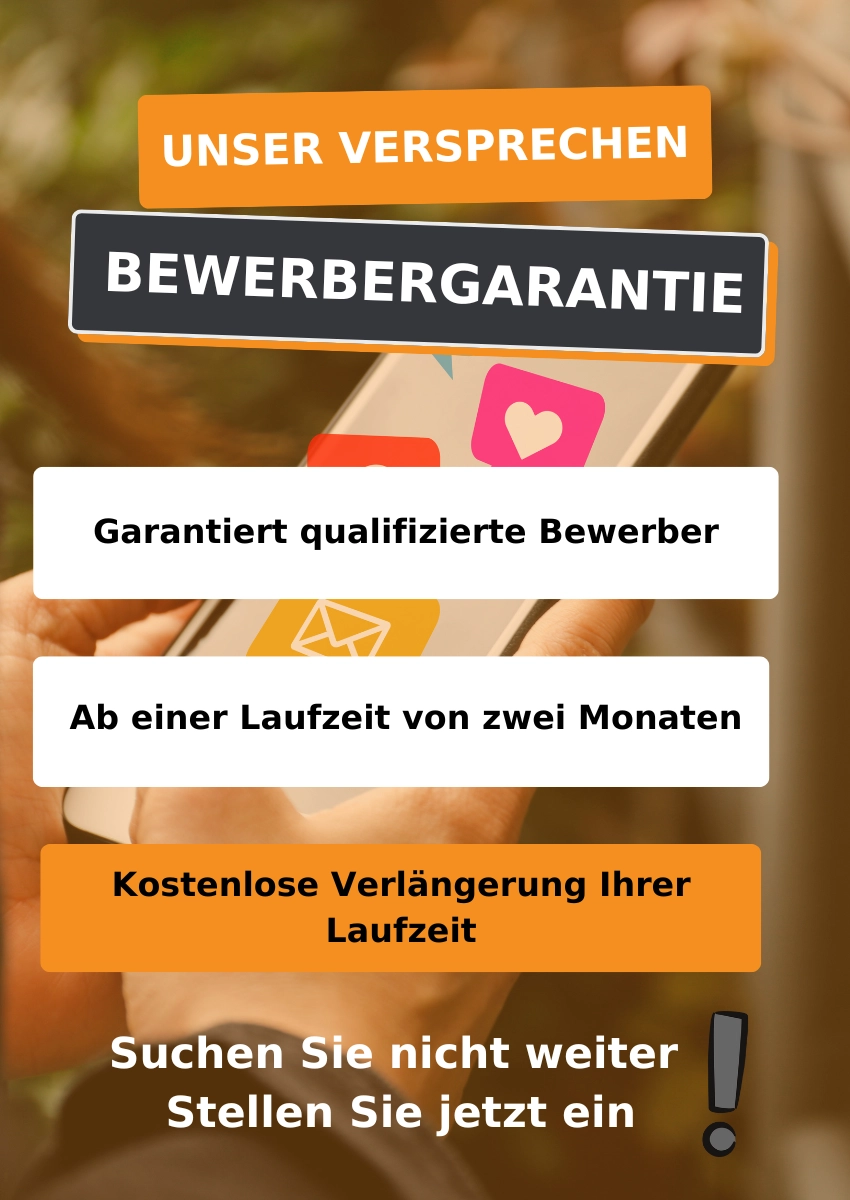 Bewerbergarantie Auf dem Bild sieht man mit mehreren Textfeldern das Garantieversprechen von Scoutment zusammengefasst.