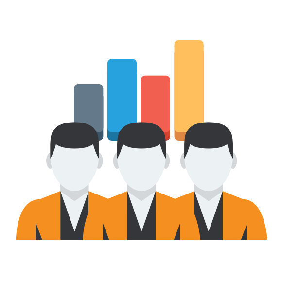 Was ist Performance Recruiting? Drei Icons die Bewerber darstellen sollen.
